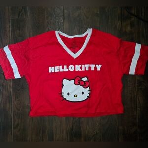 Size S Hello Kitty Red Crop T-Shirt